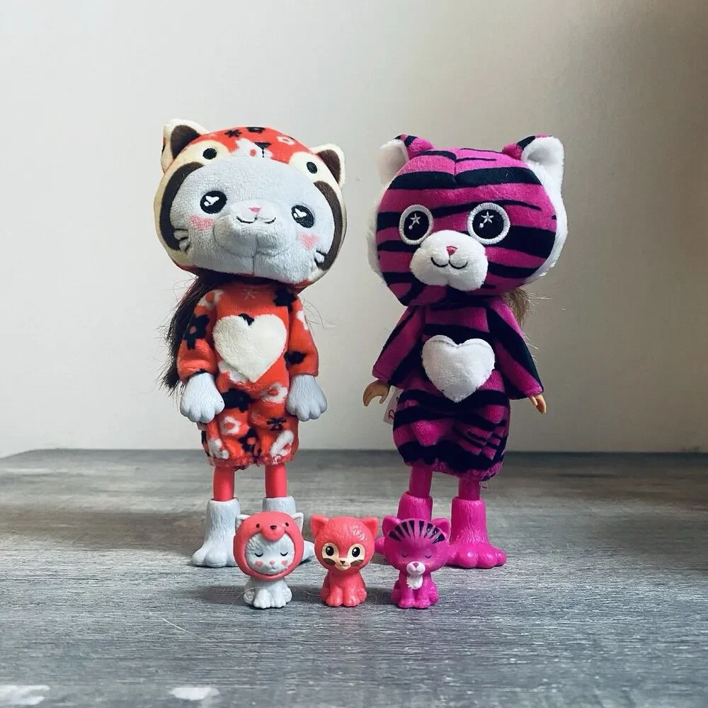 2 Barbie Chelsea Small Cutie Reveal Animal Costume Dolls